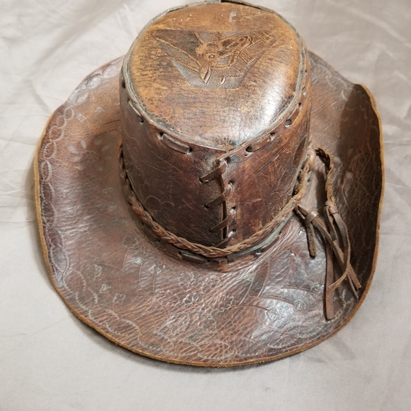 Mexican leather hat Clearance